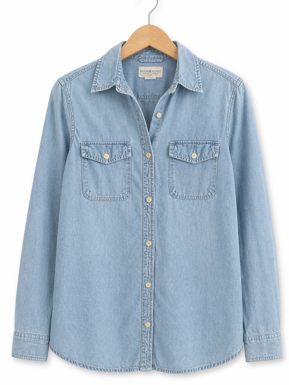 Denim & Supply Ralph Lauren Chambray Button Down Shirt Blue Size S